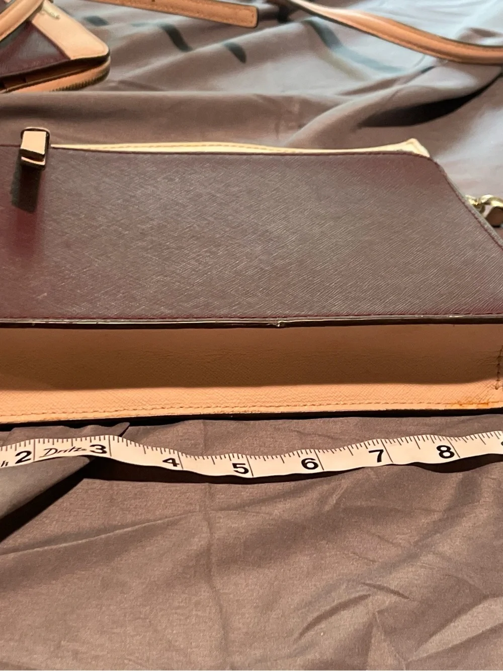 kate spade Two-Tone Wine and Blush Crossbody with Matching wallet